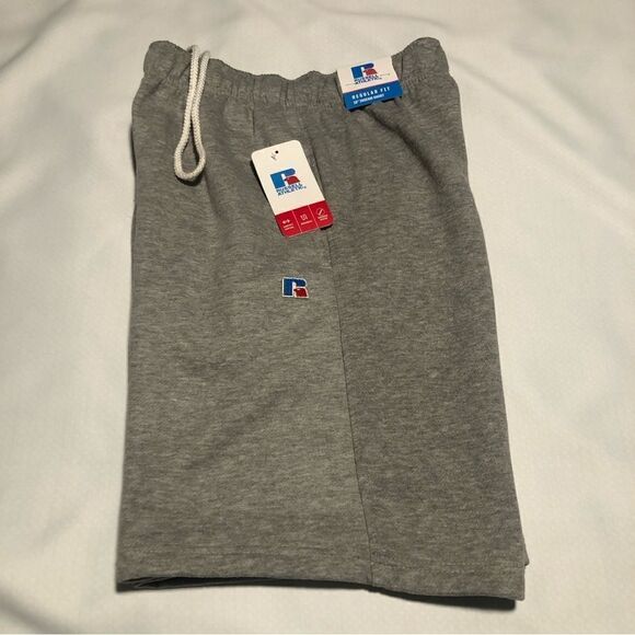 Russell Fleece Shorts Mens Small Gray - Picture 1 of 2